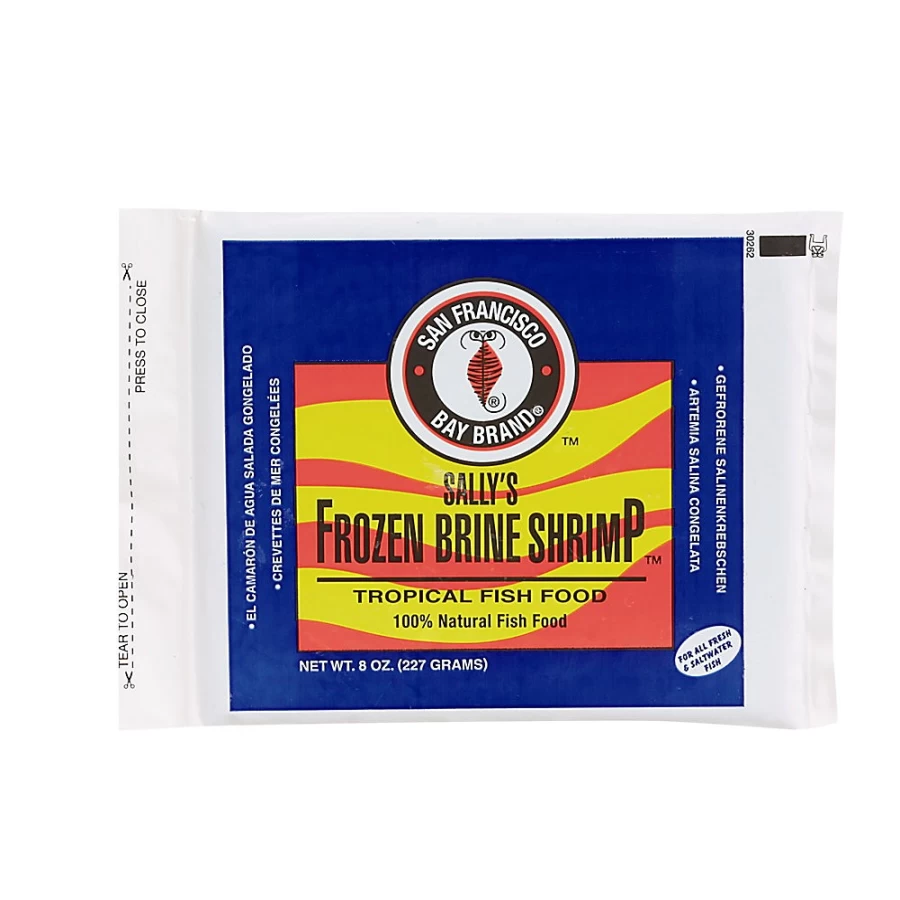 PetSmart Frozen Brine Shrimp Fish Food – Premium Sally’s San Francisco Bay Brand for Healthy Aquatic Pets
