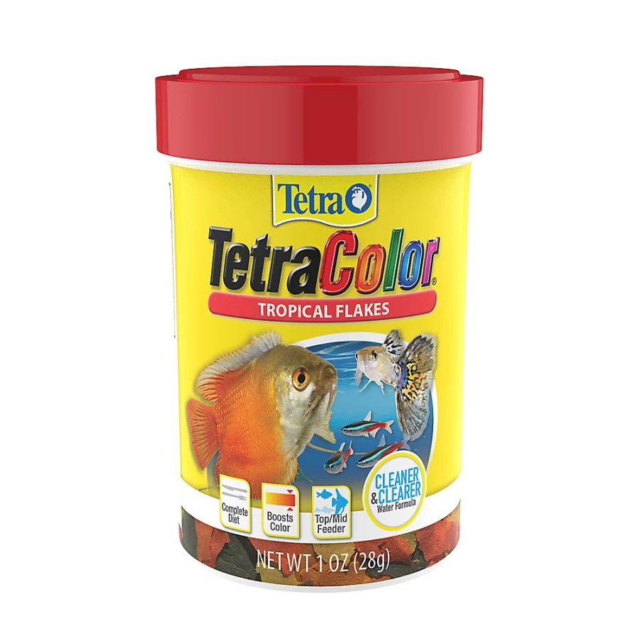 PetSmart TetraColor Tropical Fish Food Flakes for Vibrant Color Enhancement