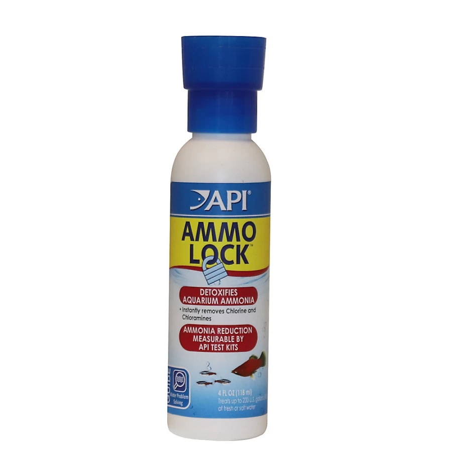 PetSmart API Ammo Lock Freshwater & Saltwater Aquarium Ammonia Detoxifier – Fast-Acting Water Conditioner for Fish Tanks