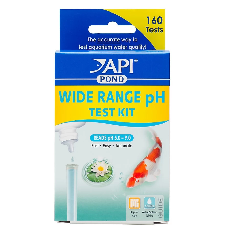 PetSmart API Wide Range pH Test Kit for Pond Water – Accurate Aquarium & Pond Water Testing