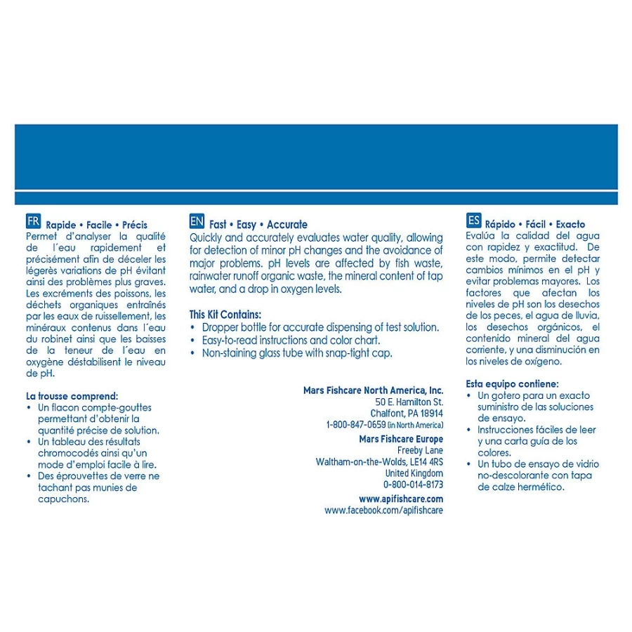 PetSmart API Wide Range pH Test Kit for Pond Water – Accurate Aquarium & Pond Water Testing