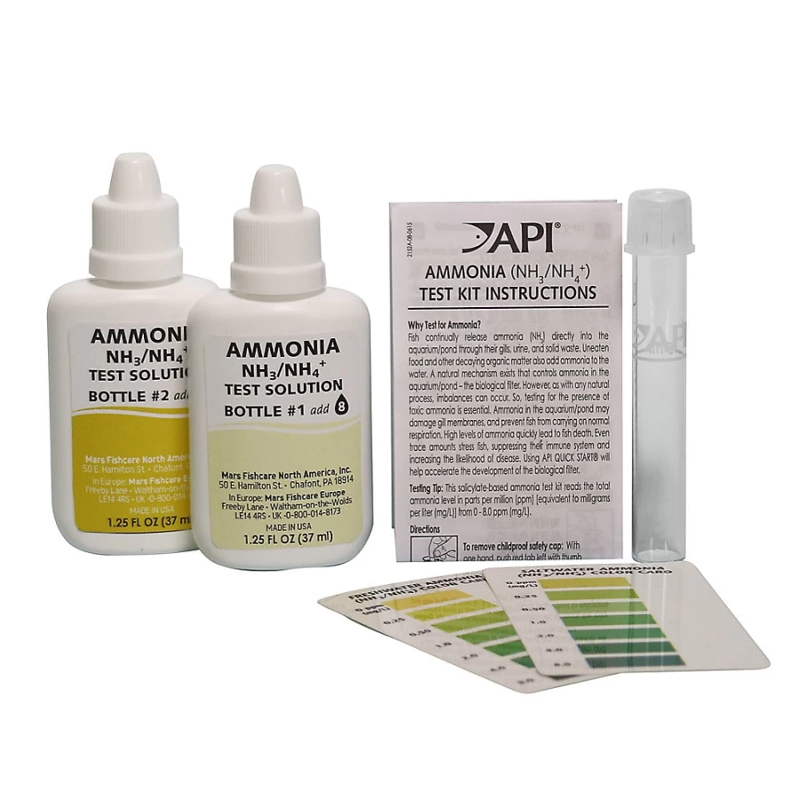PetSmart API Freshwater & Saltwater Aquarium Ammonia Test Kit – Accurate Water Testing for Healthy Fish