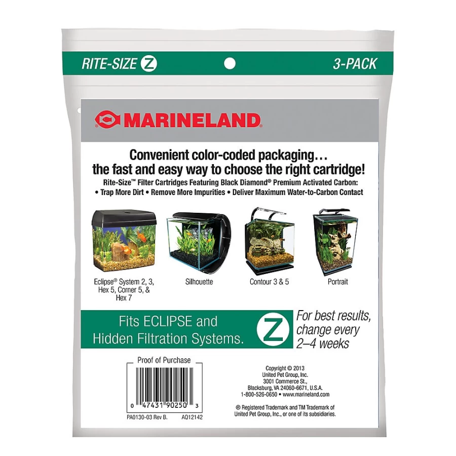 PetSmart Marineland Eclipse Rite-Size Z Replacement Filter Cartridge for Aquariums