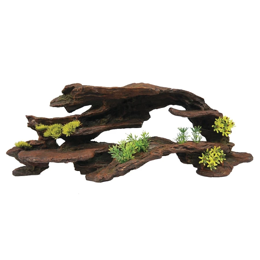 PetSmart Top Fin Greenery Driftwood - Natural Aquarium Decor for Fish Tanks