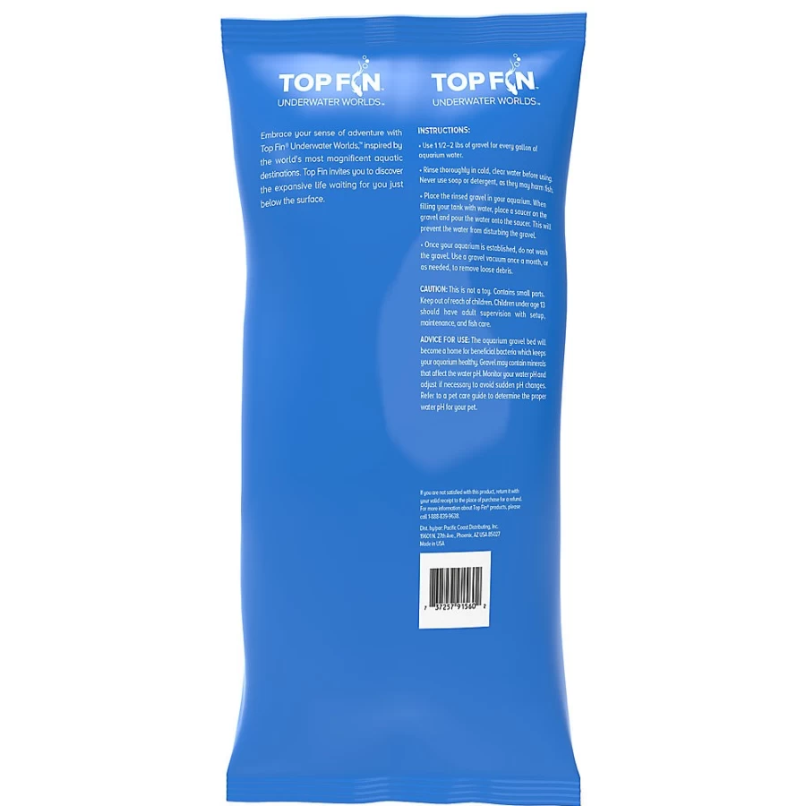 PetSmart Premium River Rock Aquarium Gravel - Top Fin Natural Mix for Fish Tanks