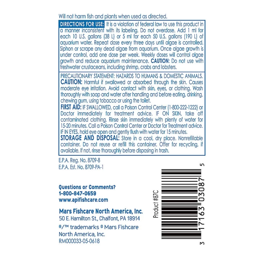 PetSmart API Algaefix – Effective Aquarium Algae Control Solution for Freshwater Tanks
