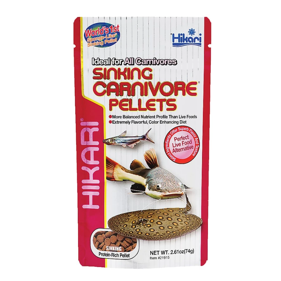 PetSmart Hikari Carnivore Sinking Pellets - Premium Fish Food for Meat-Eating Fish