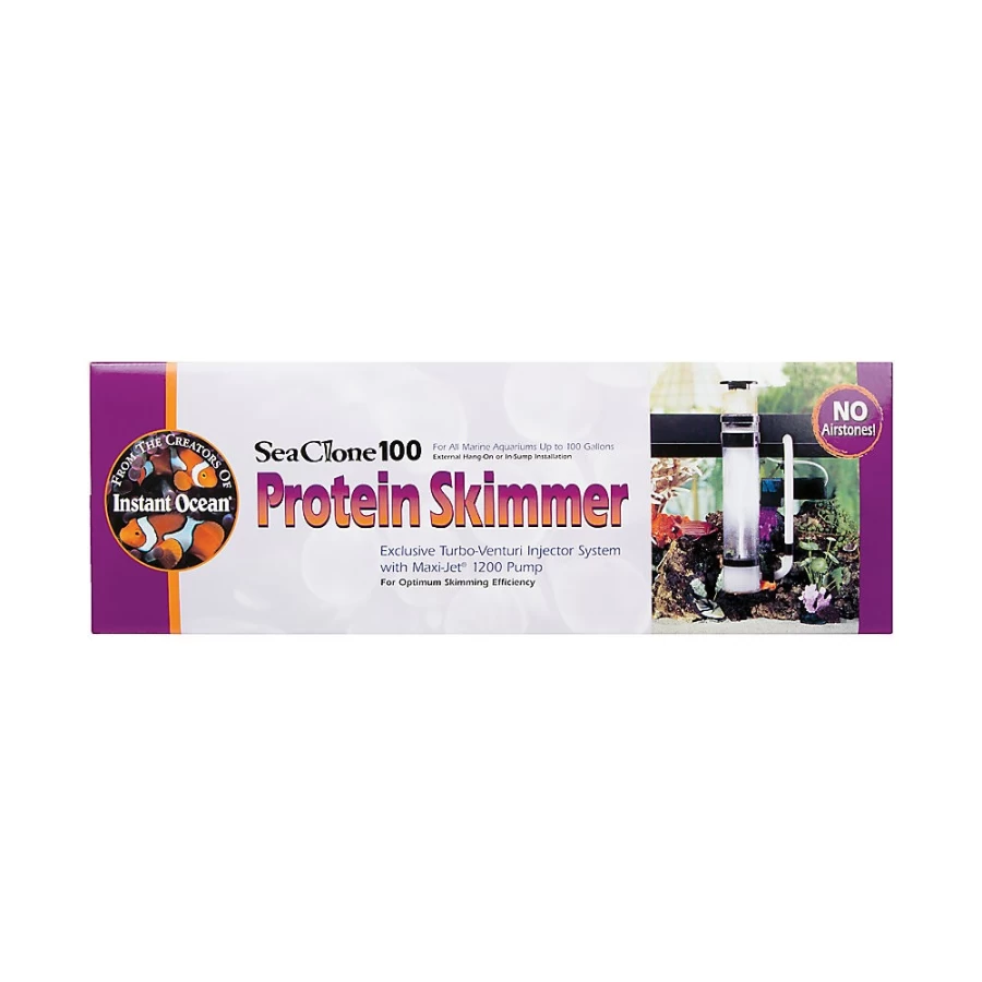 PetSmart Instant Ocean Sea Clone 100 Gallon Aquarium Protein Skimmer for Saltwater Tanks