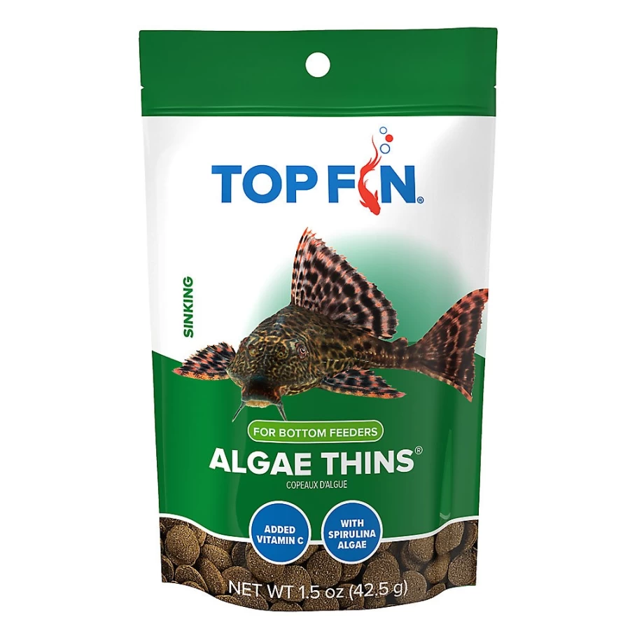 PetSmart Top Fin Algae Thins - Premium Algae-Based Fish Food for Healthy Aquatic Pets