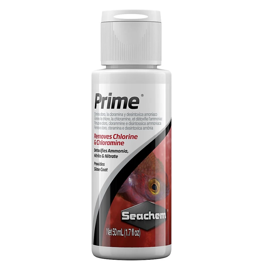 PetSmart Seachem Prime Freshwater & Saltwater Aquarium Water Conditioner – Removes Chlorine, Detoxifies Ammonia, Nitrites, Nitrates for Healthy Fish