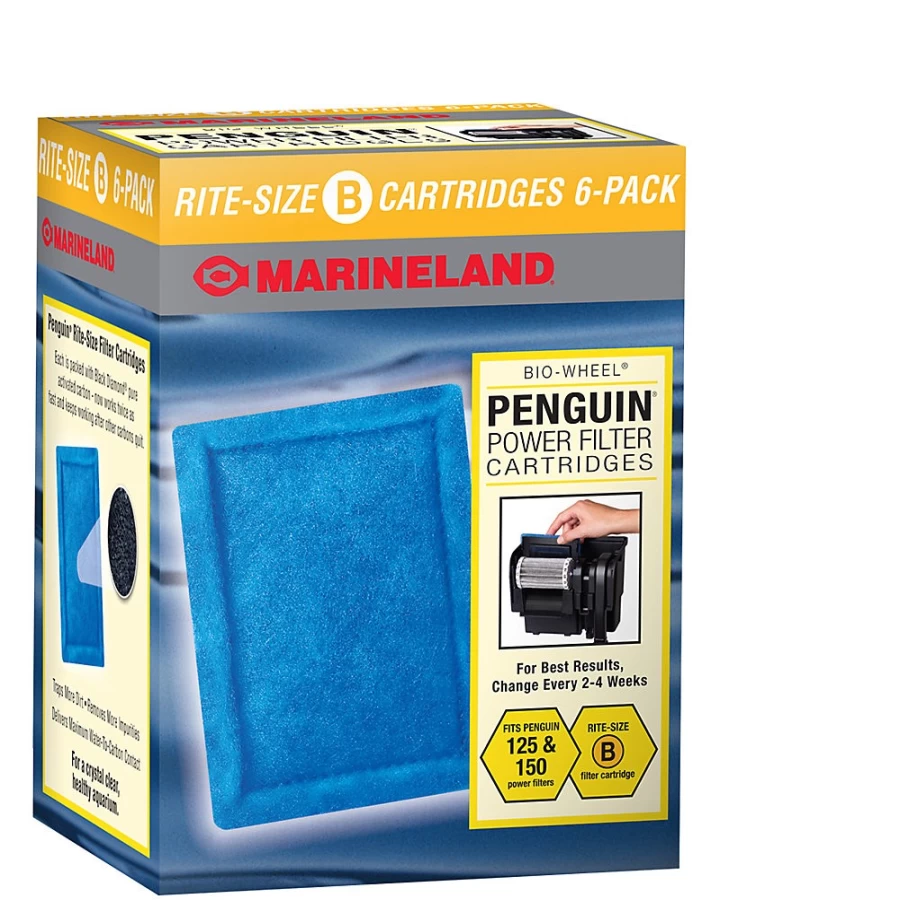 PetSmart Marineland Penguin Power Filter Cartridges - Size B Replacement for Rite-Flo System