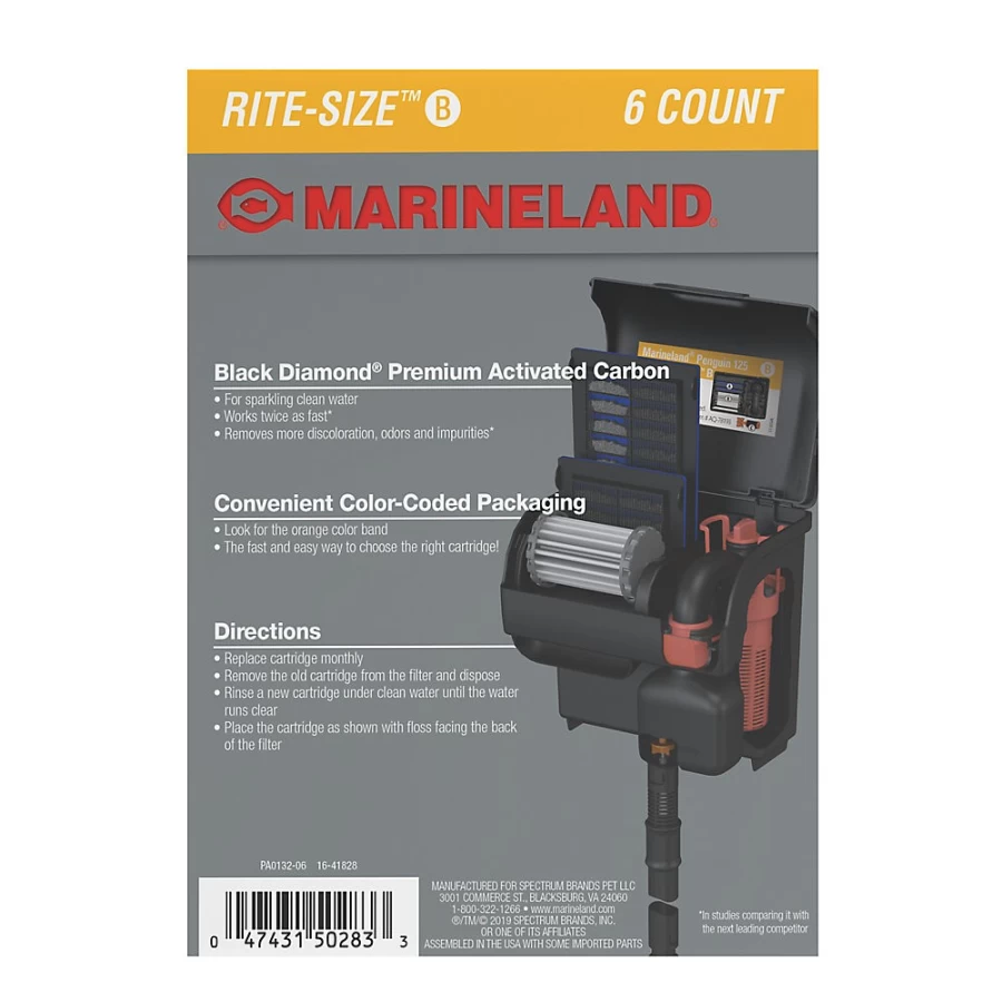 PetSmart Marineland Penguin Power Filter Cartridges - Size B Replacement for Rite-Flo System