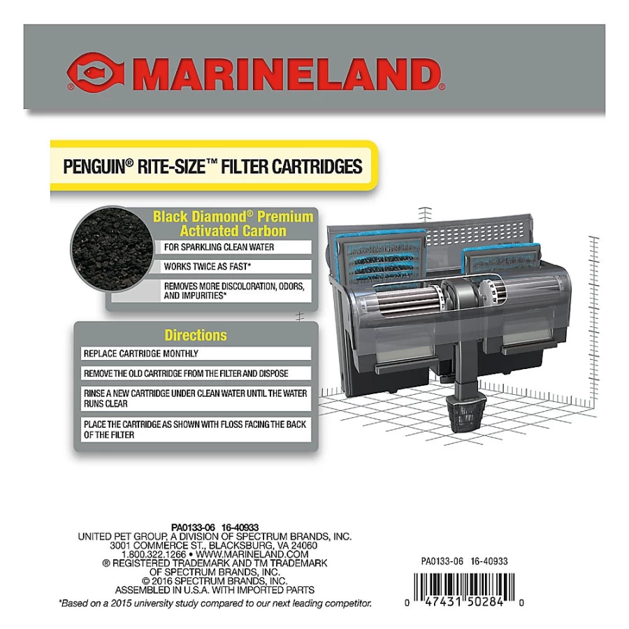 PetSmart Marineland Penguin Power Filter Cartridges, Size C, Replacement for Rite-Temp Aquarium Filters