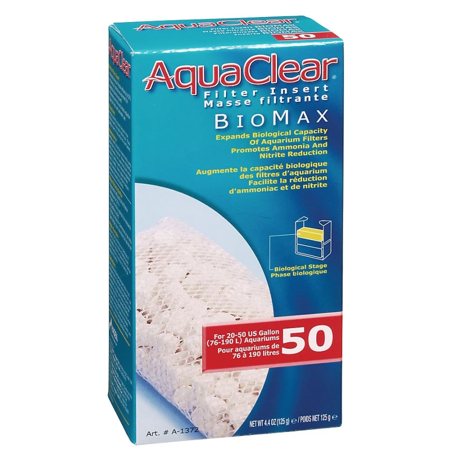PetSmart Aqua Clear 50 Bio Max Filter Insert – Advanced Bio Filtration for Aquariums up to 50 Gallons