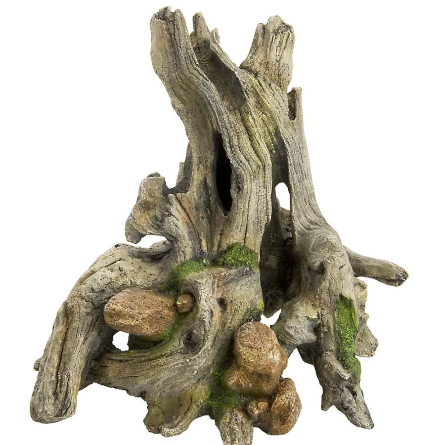 PetSmart Top Fin Mossy Driftwood Aquarium Decor - Natural Fish Tank Ornament for Aquatic Plants & Shrimp