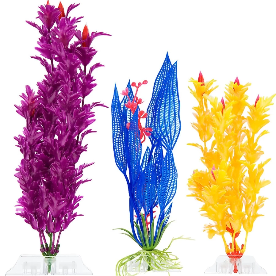 PetSmart Top Fin Artificial Aquarium Plants Decor - Variety Pack for Fish Tank