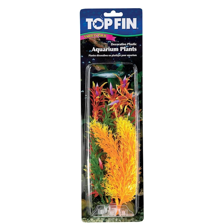 PetSmart Top Fin Artificial Aquarium Plants - Variety Pack for Fish Tank Decor