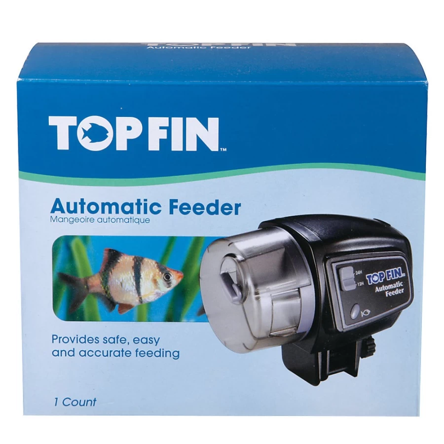 PetSmart Top Fin Automatic Fish Feeder - Programmable Aquarium Food Dispenser for Fish Tanks