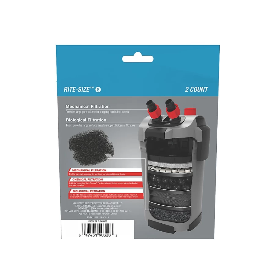 PetSmart Marineland Aquarium Filter Foam Replacement for Fish Tank Filtration