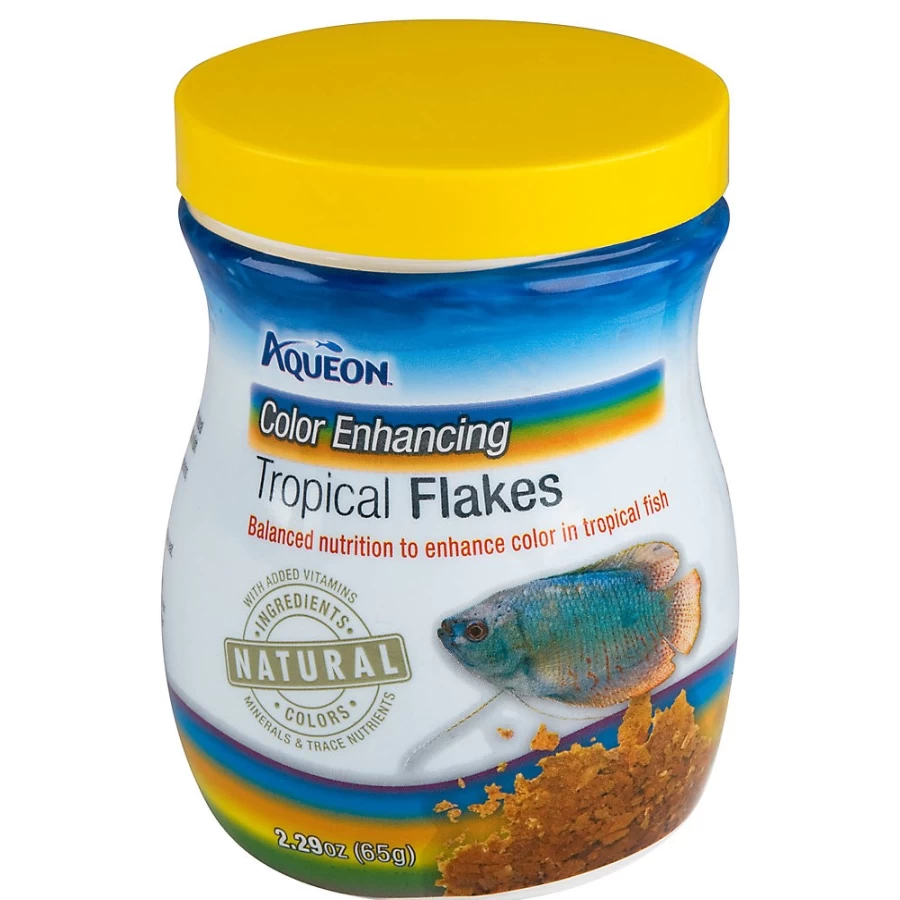 PetSmart Aqueon Tropical Fish Food - Color Enhancing Flakes for Vibrant, Healthy Fish