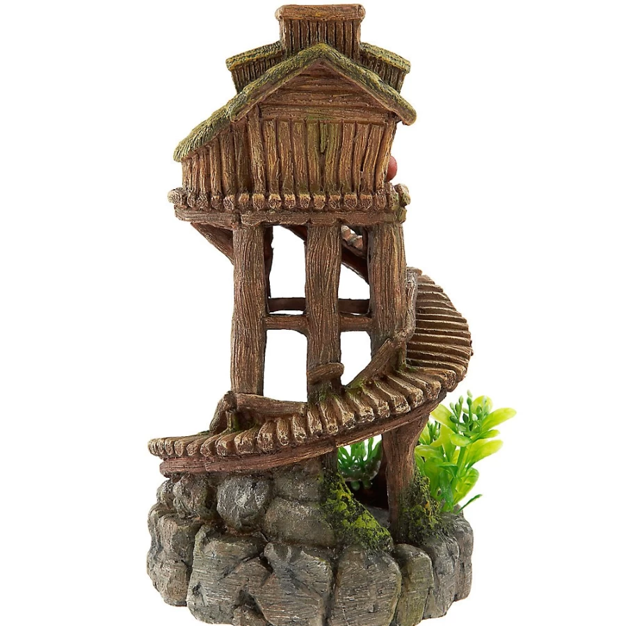 PetSmart Top Fin Tree House Aquarium Decoration - Unique Fish Tank Ornament for Aquatic Pets
