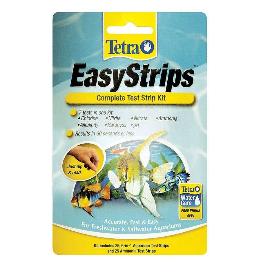 PetSmart Tetra 6-in-1 Aquarium Water Test Strips for Freshwater & Saltwater Fish Tanks