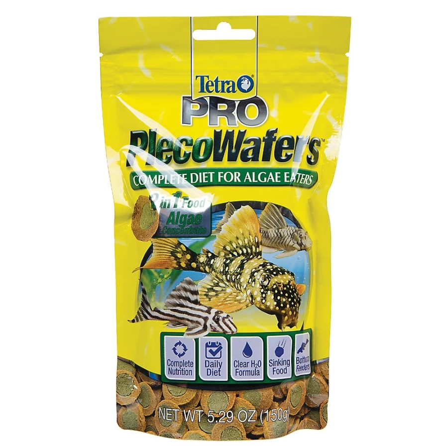 "PetSmart Tetra Pro Pleco Wafers - High Protein Algae Fish Food for Bottom Feeders"