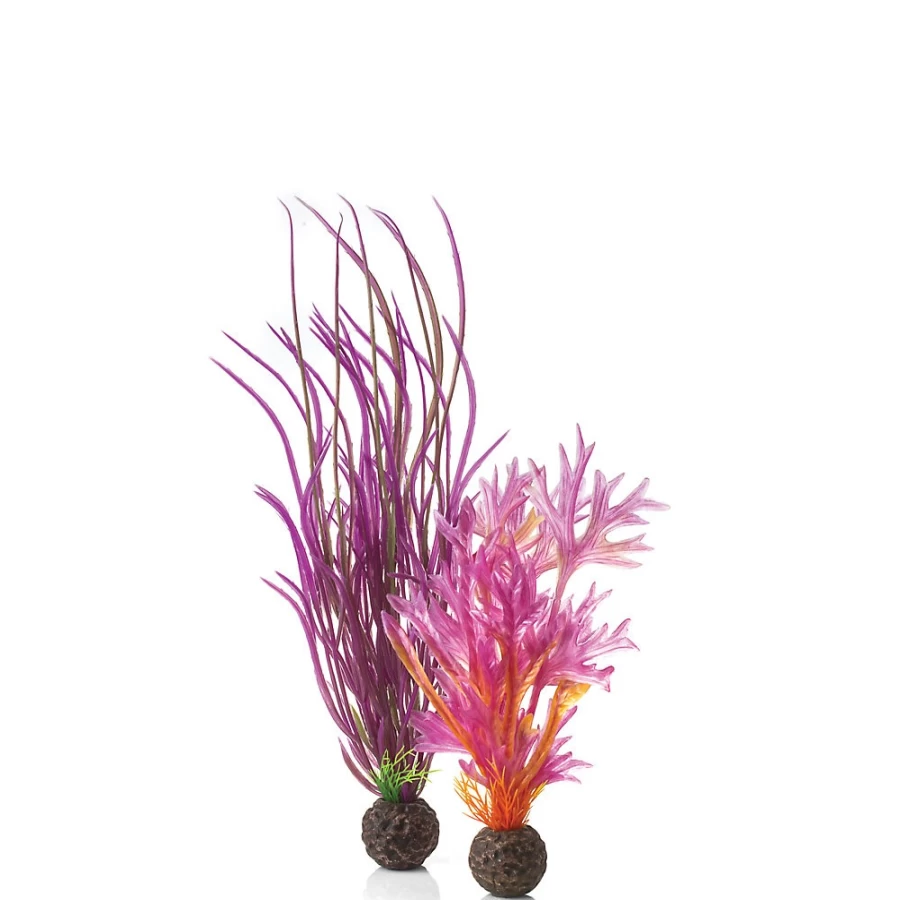 PetSmart biOrb Red & Pink Artificial Aquarium Plants - Set of 14 Decorations for Fish Tanks