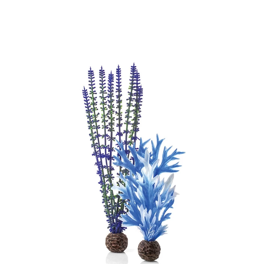 PetSmart biOrb Artificial Aquarium Plants - Blue & Purple Decor Set of 14 for Fish Tanks