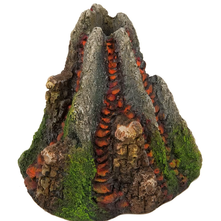 PetSmart Top Fin Volcano Bubbler Aquarium Decoration - Bubble-Pumping Ornament for Fish Tanks