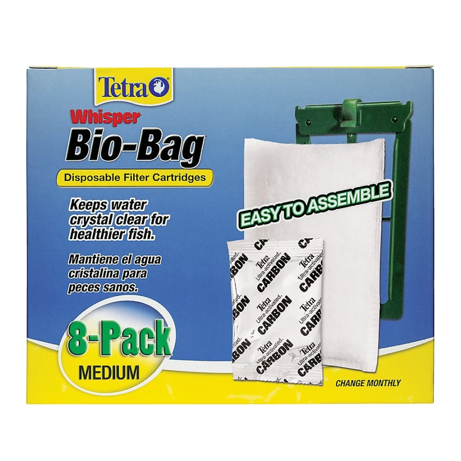 PetSmart Tetra Whisper Bio Bag Disposable Aquarium Filter Cartridges for Easy Water Maintenance