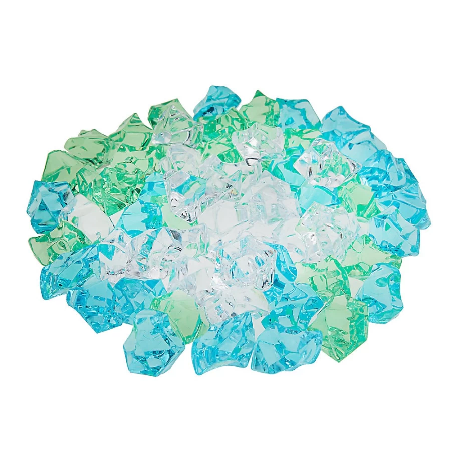 PetSmart Top Fin Green & Blue Acrylic Crystal Aquarium Decor - Vibrant Fish Tank Ornament
