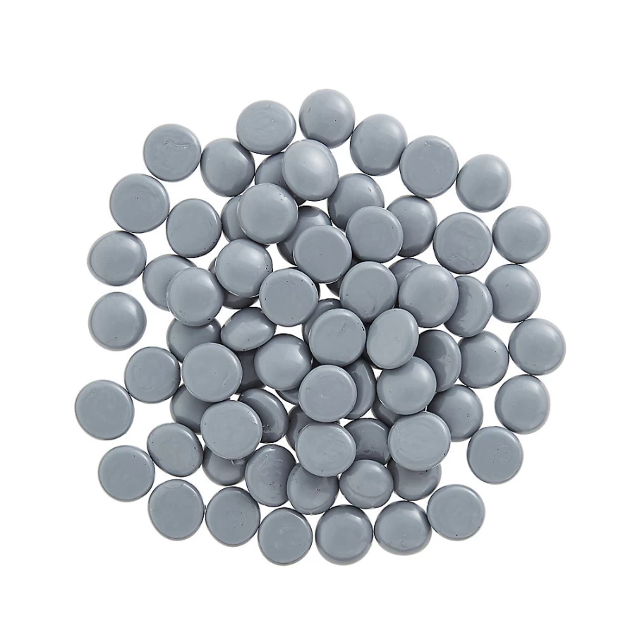 PetSmart Top Fin Smooth Glass Gem Aquarium Decor - Silver Stones for Fish Tank