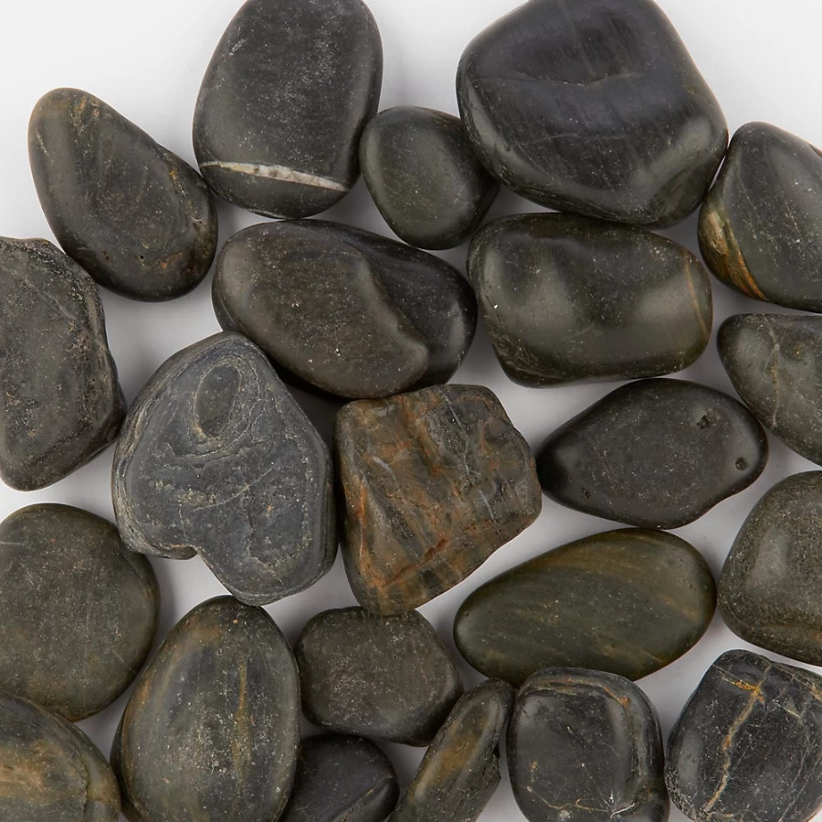 PetSmart Top Fin Black River Rock Aquarium Decor - Natural Stones for Fish Tank Landscape