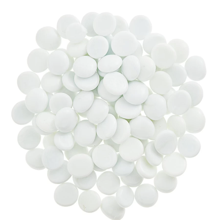 PetSmart Top Fin White Opal Smooth Glass Gem - Aquarium Decor for Fish Tanks