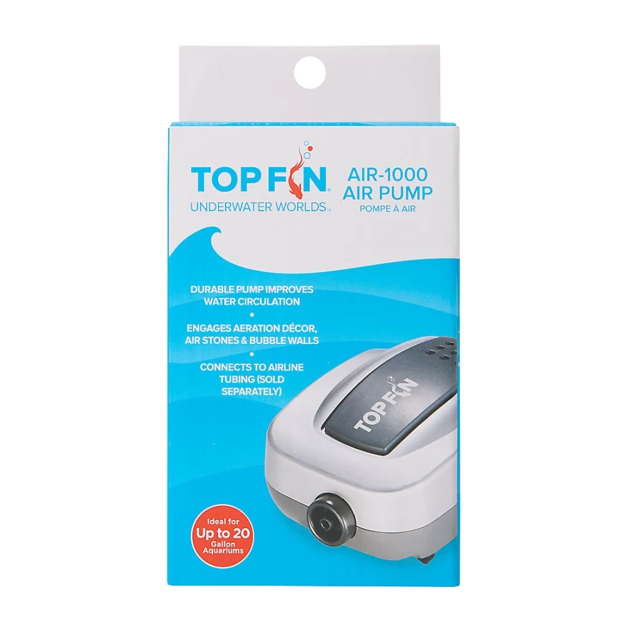 PetSmart Top Fin Aquarium Air Pump - Quiet, Efficient Oxygen Pump for Fish Tanks