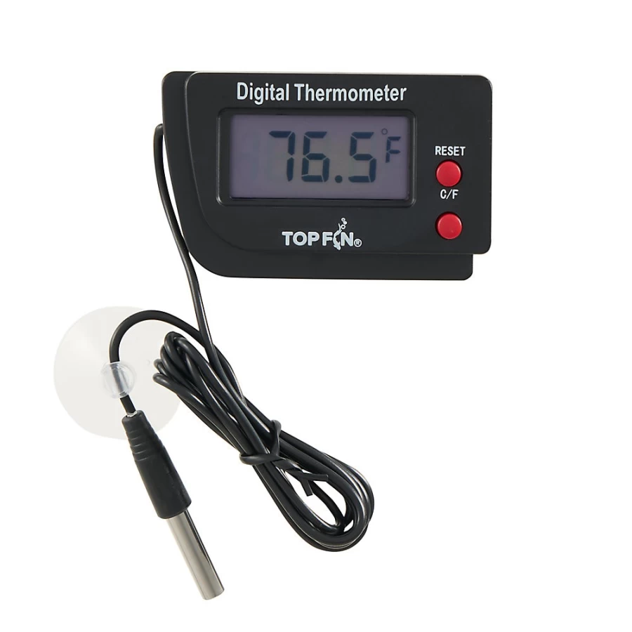 PetSmart Top Fin Digital Aquarium Thermometer - Accurate Water Temperature Monitor for Fish Tanks
