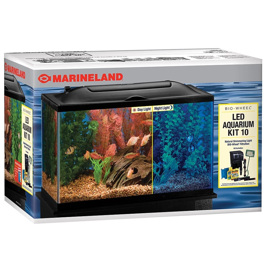 PetSmart Marineland 10-Gallon BioWheel LED Aquarium Starter Kit with Power Filter