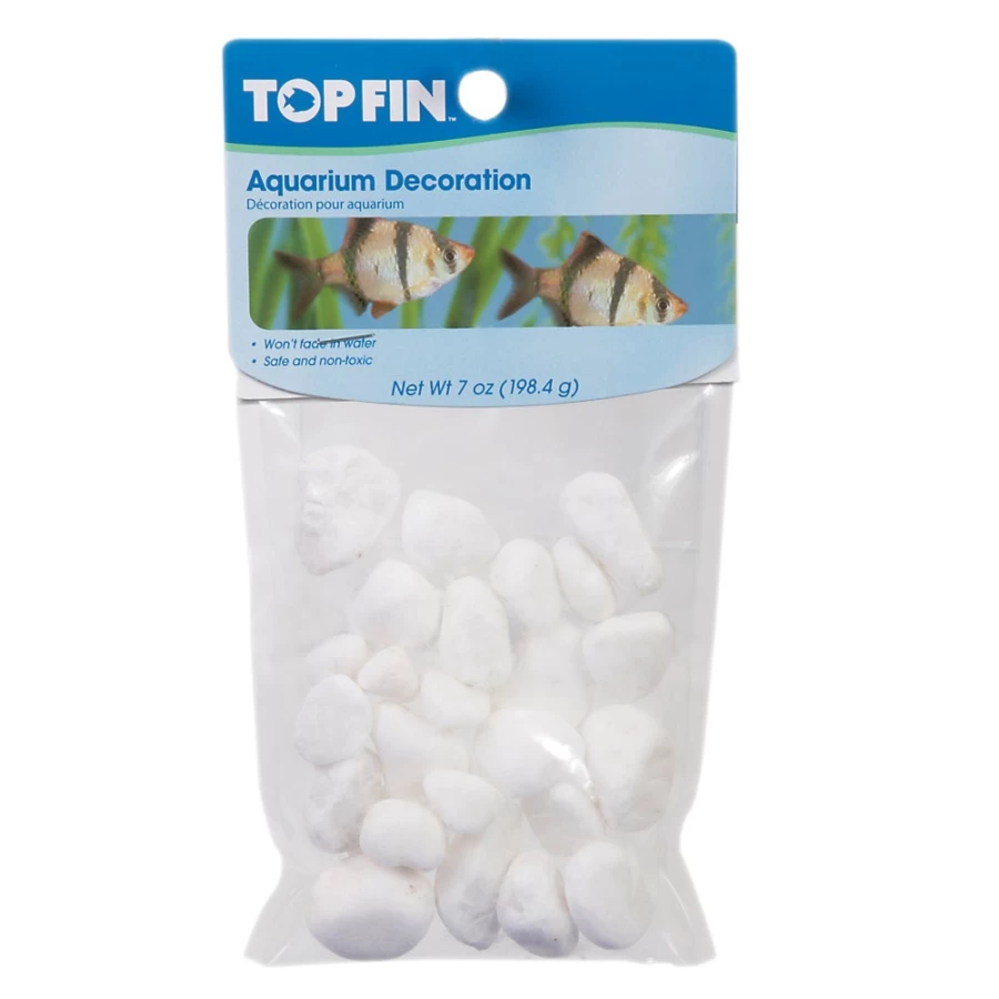PetSmart Top Fin White Stone Aquarium Decor - Natural Rock Tank Decoration for Fish