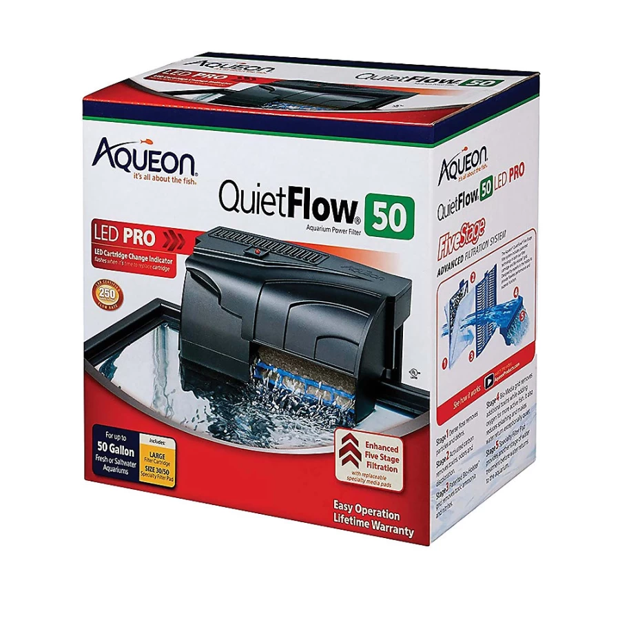 PetSmart Aqueon QuietFlow 50 Power Filter – Efficient & Quiet Aquarium Filtration System