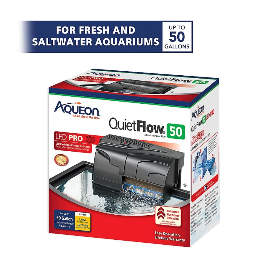PetSmart Aqueon QuietFlow 50 Power Filter – Efficient & Quiet Aquarium Filtration System