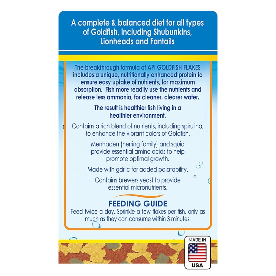 PetSmart API Goldfish Flakes - Premium Fish Food for All Goldfish Varieties