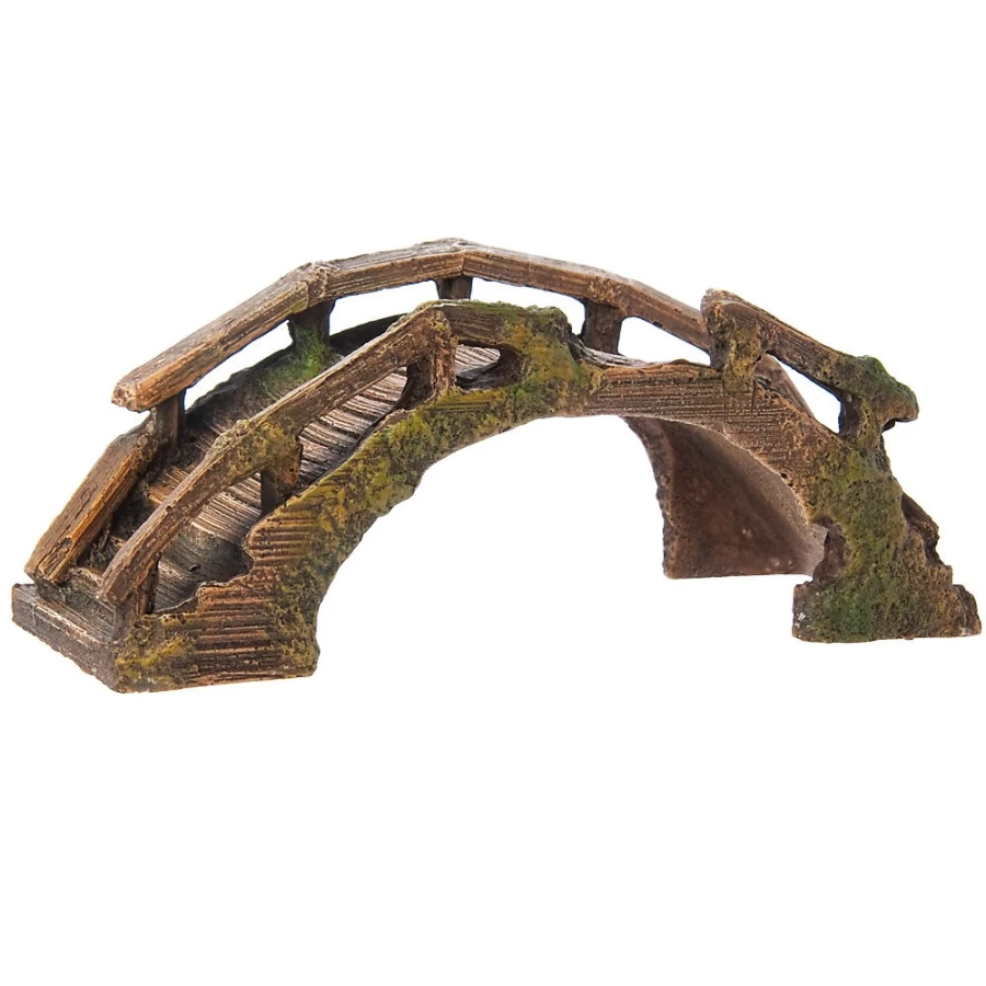 PetSmart Top Fin Asian Wooden Bridge Aquarium Decoration for Fish Tank