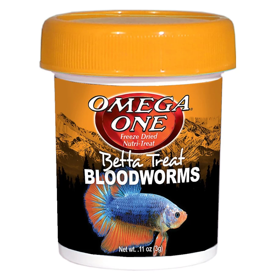 PetSmart Freeze-Dried Bloodworms for Fish | OmegaTreat High-Protein Aquatic Pet Food Snack