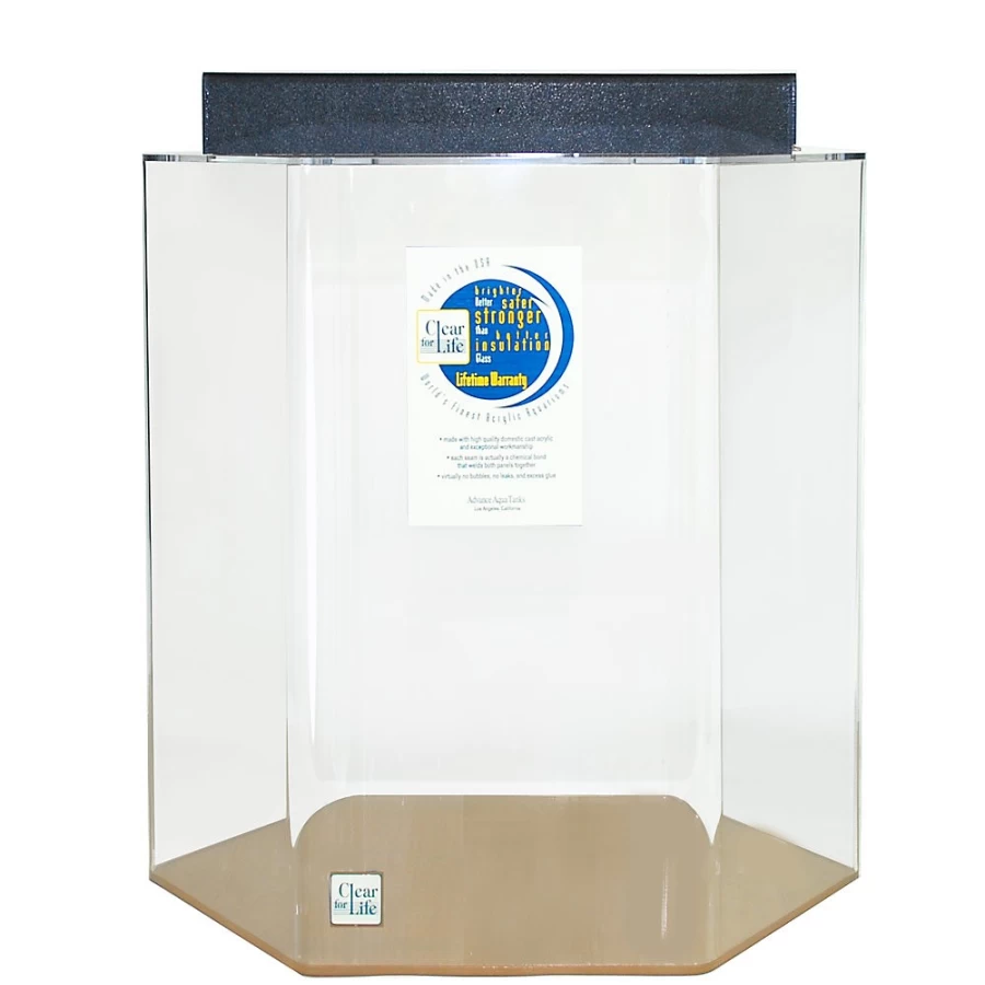 PetSmart Clear-For-Life 75 Gallon Hexagon Fish Tank – Premium Acrylic Aquarium for Home or Office