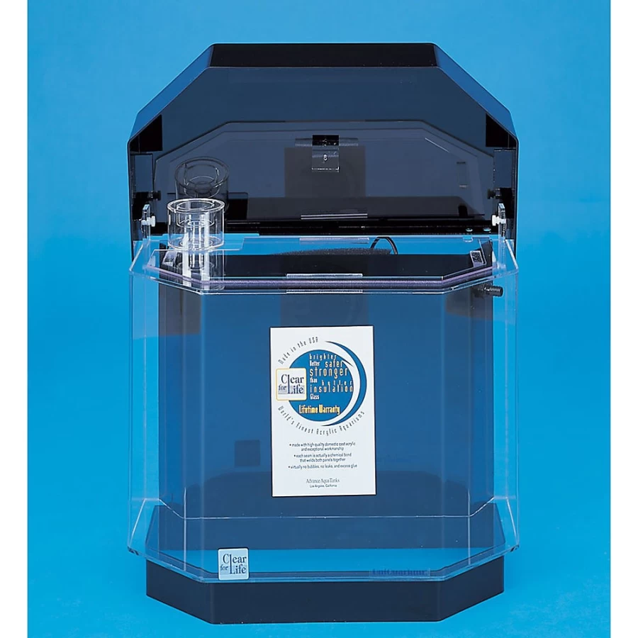 PetSmart Clear-For-Life 12 Gallon Hexagon Aquarium - Flat Back Design for Unique Home Decor