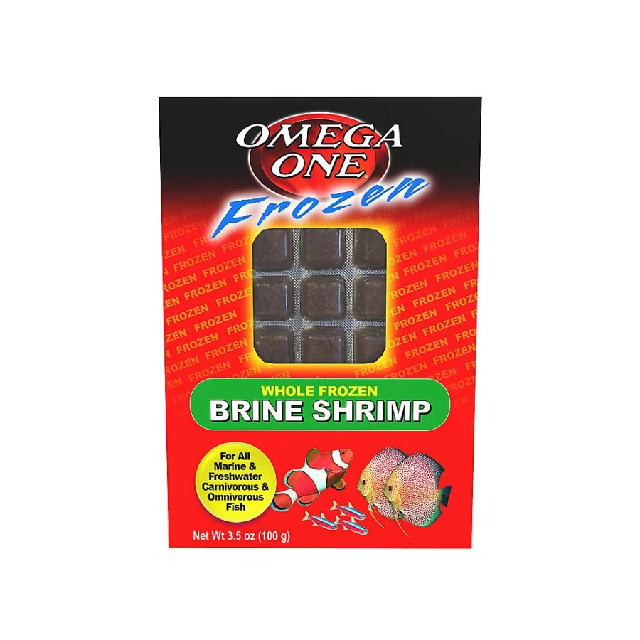 PetSmart OmegaTrade Frozen Brine Shrimp - Premium Fish Food for Tropical & Marine Fish