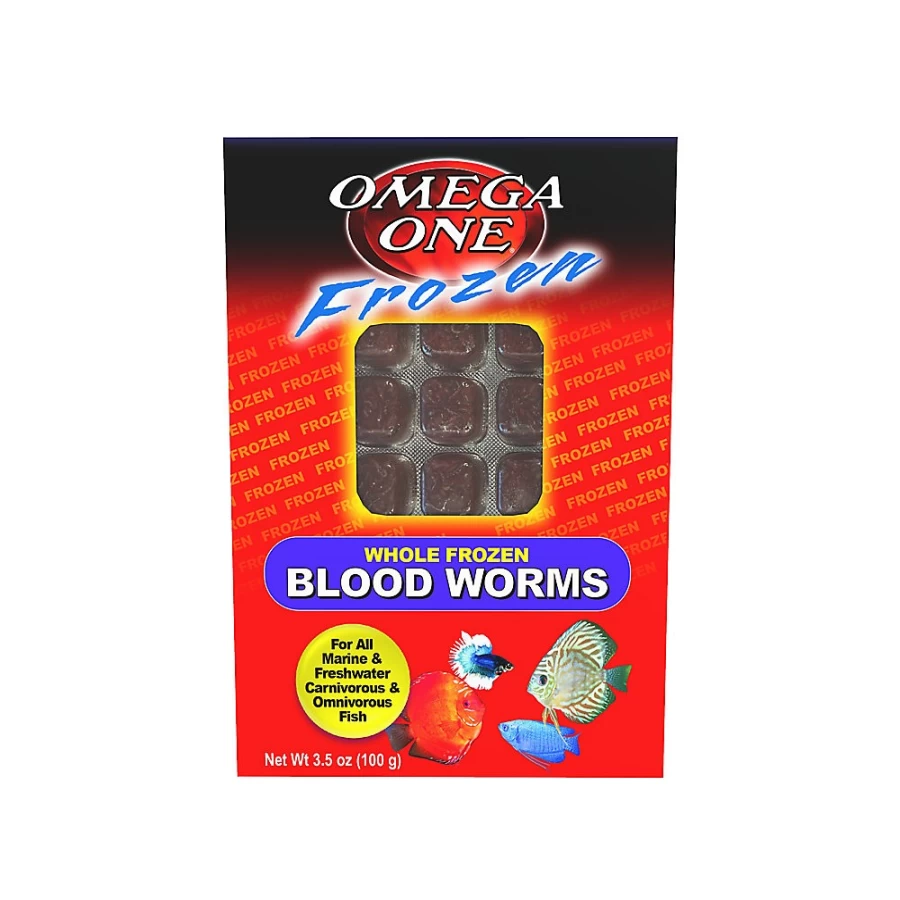 PetSmart OmegaTrade One Frozen Bloodworms for Fish – High-Protein Aquatic Pet Food