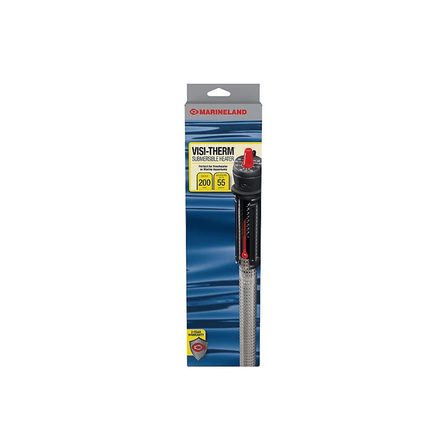 PetSmart Marineland Visi-Therm Submersible Aquarium Heater for Fish Tanks – Adjustable Temperature Control