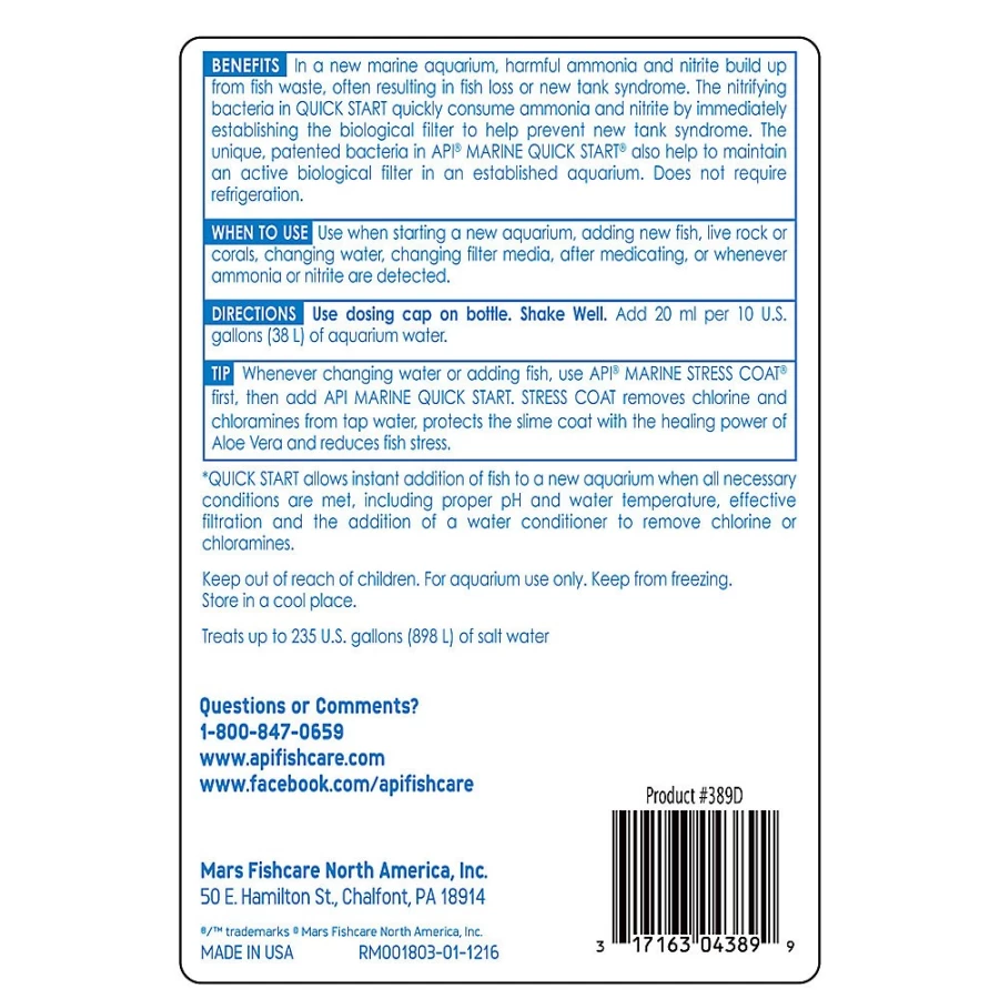 PetSmart API Marine Quick Start - Essential Aquarium Water Treatment Solution